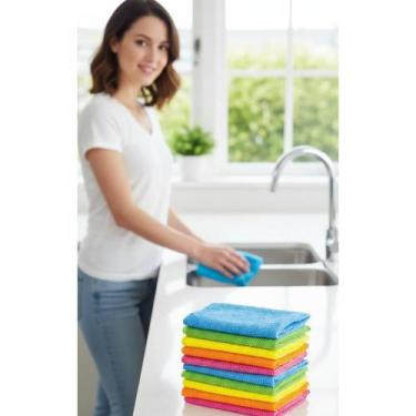 Imagem de Kit 10 Panos Microfibra 30x30cm Limpeza Profissional Sem Ris - Congrat