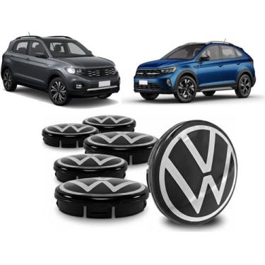 Imagem de Calotinha Compatível Aro 16/17 Tcross Tera Taos Nivus Virtus 4 Peças -