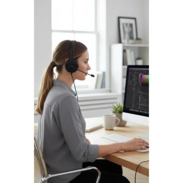 Imagem de 2x Headset P3 Preto Conforto e Clareza para Reuniões - Congratulations
