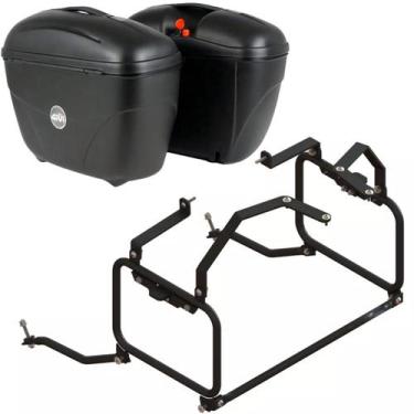Imagem de Par Baú E21 Givi + Suporte Lateral Honda Sahara300 Braz - Givi_e_Bráz