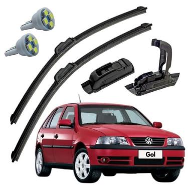 Imagem de Palheta Limpador Parabrisa VW Gol 1999 A 2013 + Pingo T10 - Tiger Auto