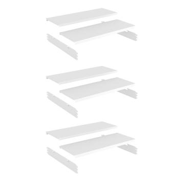 Imagem de Kit 3 Bandeja Gondola Rack FIT Branco 6X 30x90 CH22 Spe