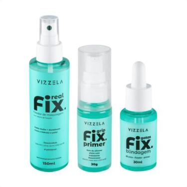 Imagem de Kit Completo Para Make Duradoura Primer + Fixador + Gotas - Vizzela