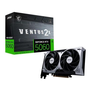 Imagem de Placa De Vídeo MSI Geforce Rtx5060 8gb Gdrr7 Ventus Oc Edition 2x 128 Bits - 912-V537-0...