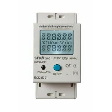 Imagem de Medidor Consumo Energia Kwh 80A C/ Reset - Snetec SMDK-80RL