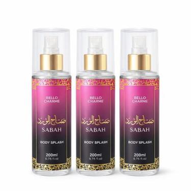 Imagem de Kit 3 Body Splash Árabe SABAH Feminino 200ml Bello Chame - Bello Charm