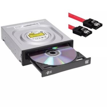 Imagem de GRAVADOR E LEITOR DE DVD CD 24x E 48x E CABO SATA NOVO - MARCAS VARIAD