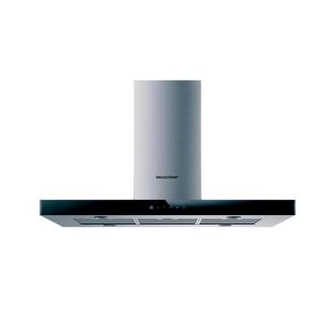 Imagem de Coifa de Ilha Brastemp 100 cm Inox 5 e 6 bocas com Painel Touch on Glass - BAF10AR