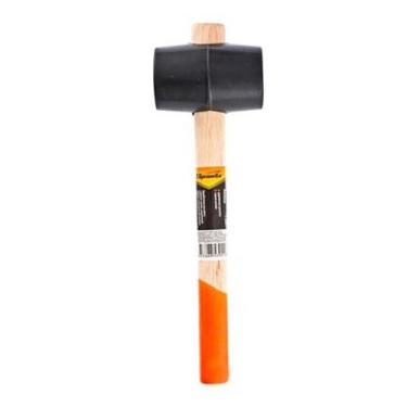 Imagem de Martelo de Borracha Preta Cabo Madeira 55MM 340g 1114055 MTX - Sparta