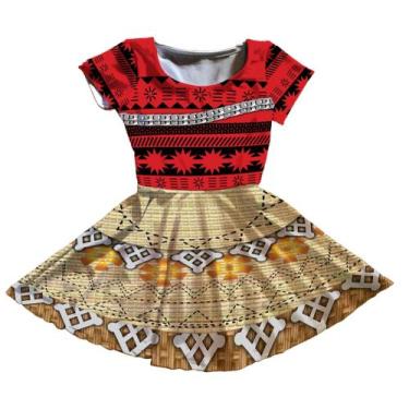 Imagem de Vestido Fantasia Moana infantil - Andara Moda Pais e Filhos, 7-8 anos 