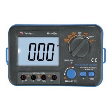 Imagem de Megômetro Digital Minipa MI 1000A Medidor de Resistência de Isolação 1