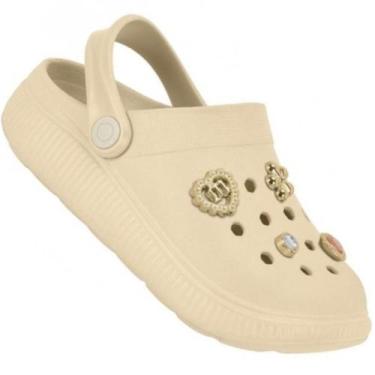 Imagem de Sandalia Babuche Infantil Molekinha 2591.103 Meninas, Creme, 35 /36