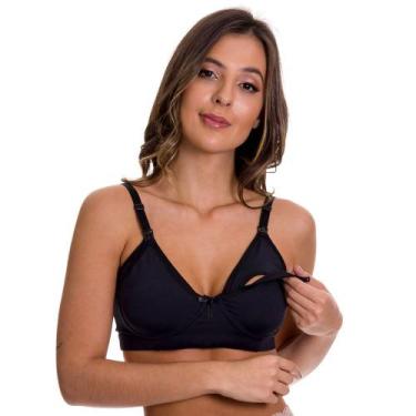 Imagem de Sutiã Amamentação em Microfibra sem Bojo Lingerie Amamentar Maternidad