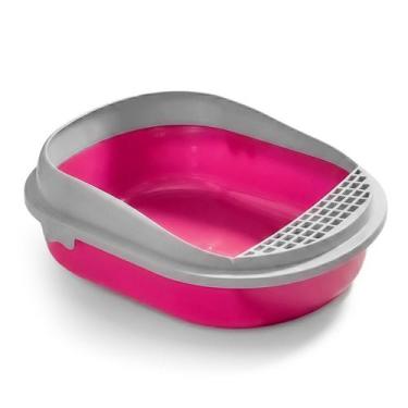 Imagem de Caixa Areia Para Gatos Aberta Higiênica Smart Com Arco Removível Para 