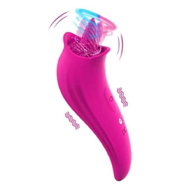 Imagem de Língua Lambendo Clitóris Vibrador Erótico Estimulador Mamilos Zatla Shop (Roxo)