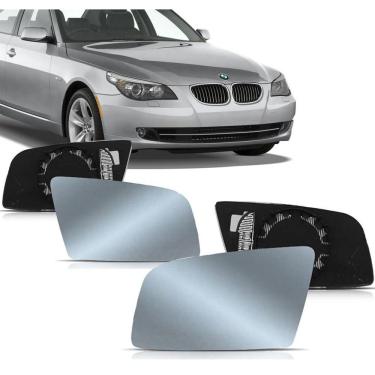 Imagem de Par Lente Retrovisor C/ Base Bmw Serie 5 04 05 06 08 09 10