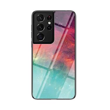 Imagem de Capa de telefone de vidro temperado pintada estrelada para Samsung Galaxy Note 20 Ultra 10 Pro 9 A33 A53 A73 5G, proteção de lente à prova de choque capa traseira (A,A33)