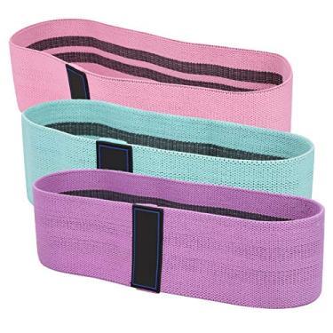 Imagem de Conjunto de faixas de resistência, faixas elásticas antiderrapantes para mulheres e homens para treinar braços, pernas, bumbum, coxa, quadril e glúteo, faixas de exercícios para academia e fitness em casa