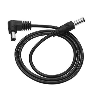 Imagem de Qudai Cabo de linha de alimentação em cadeia de 1 via de ângulo reto 18V 2A para pedais de efeitos de guitarra fonte de alimentação 23,6 pés comprimento do fio NC
