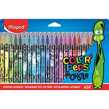 Imagem de Canetinha Hidrográfica, Maped, Color Pep's Monsters, 845400, 24 unidades, Multicolorida, 845401
