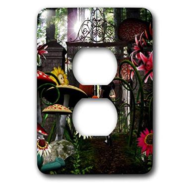 Imagem de 3dRose lsp_18588_6" Alice At Wonderlands Garden Gate Outlet Cover