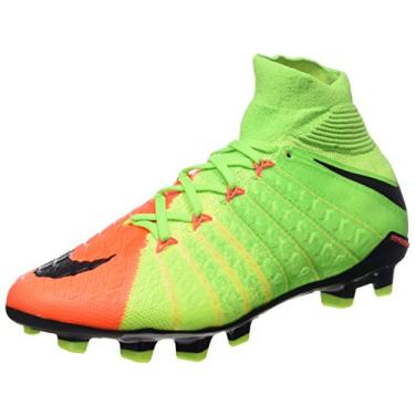 Imagem de Nike Kids Hypervenom Phantom III Dynamic Fit FG Electric Green/Black/Hyper Orange Soccer Shoes - 4.5Y