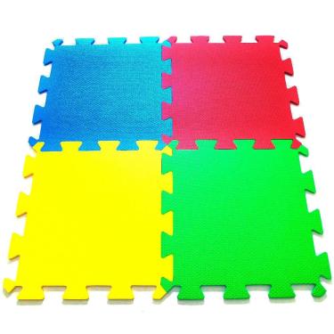 Imagem de Kit 12 Tatame Eva Infantil Bebê Várias Cores 50 X 50 X 1 Cm