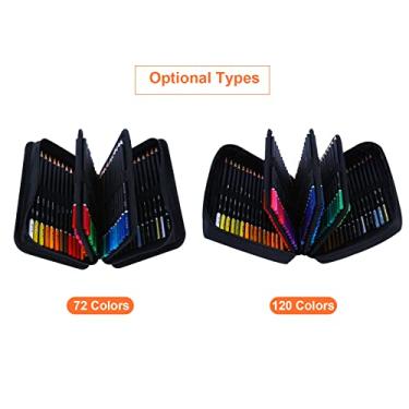 Imagem de LUGU H&B 120 Cores Lápis de Pintu a Ó com 1 * Bor cha / 1 * Sharpener Sti Art Set Kit Núc Suave à Base de Ó pa Crianças Crianças Adultos Desenho do A sta Ret tando Colorir Esboço