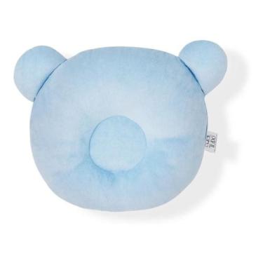 Imagem de Travesseiro Almofada Rn Bebê Anatômico Para Bebê Azul - Click Tudo