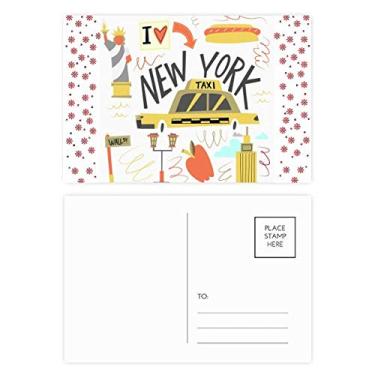 Imagem de America New York City Liberty Illistration Cartão postal de Natal Flor Celebração Cartão Bênção