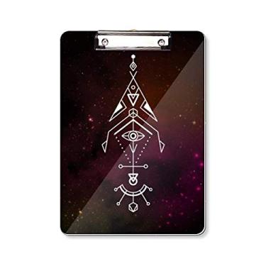 Imagem de Placa de prancheta Alien Totem Geometria Universo Placa de apoio A4