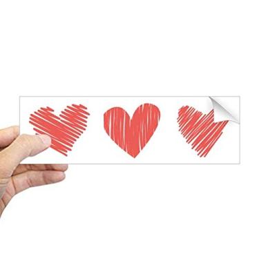 Imagem de DIYthinker Adesivo retangular com desenho de corações de dia dos namorados para janela