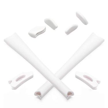 Imagem de Mryok Kits de substituição de fones de ouvido para óculos de sol Oakley Flak Jacket/Flak Jacket XLJ/Flak Jacket Asian Fit - Branco exclusivo