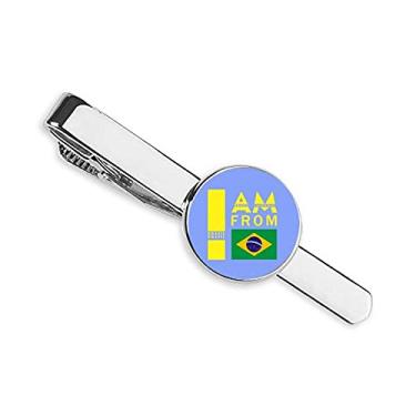 Imagem de Clipe de gravata I Am From Brazil, presente para homem de negócios
