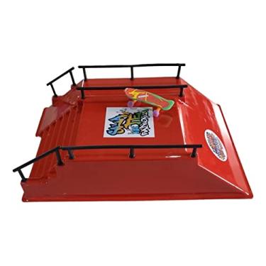 Imagem de PISTA SKATE DE DEDO PROFISSIONAL VERMELHA RAMPA FINGERBOARD BRINQUEDO INFANTIL SKATISTA PRESENTE MINI RAMPA HALF RADICAL E CORRIMÃO COMPLETA SKATE SKETINHO ESQUETE SQUETE HALF MANOBRAS