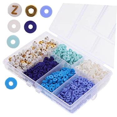 Imagem de 1 Conjunto Conjunto De Cerâmica Macia Grânulos Soltos De Argila De Polímero Miçangas Contas De Pulseira Colar Contas De Barro Kit Pulseira Acessórios De Cabelo Natal Filho Plástico