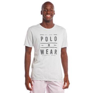 Imagem de Camiseta Masculina Silk Authentic Brand Polo Wear Bege Claro