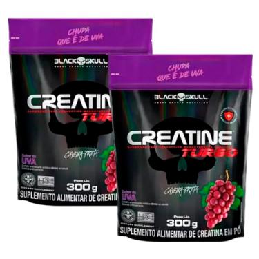 Imagem de Kit 2x Creatine Turbo Refil 300g - Black Skull (Uva)