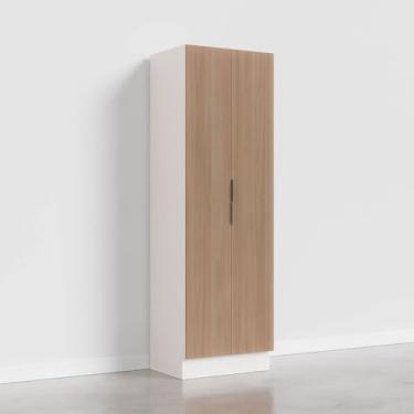 Imagem de Armário Multiuso 2 Portas 70cm com Rodapé Ipanema Cabecasa Madeiramadeira Acácia/branco