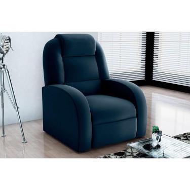 Imagem de Poltrona Reclinável PMX1 Civic Veludo Azul E433 - Matrix