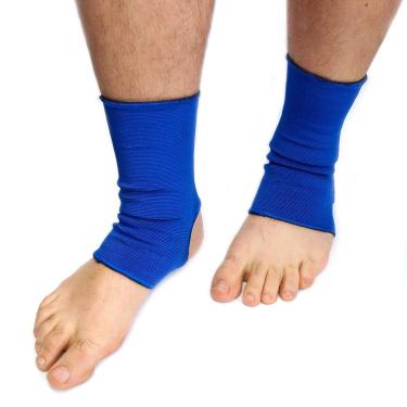 Imagem de Protetor de Tornozelo Tornozeleira Elastica - Azul Royal - M - Par