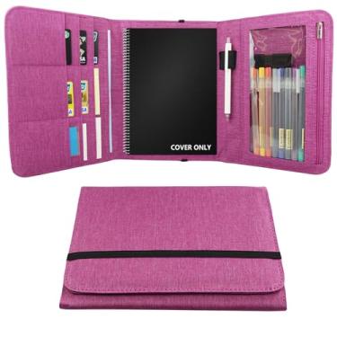 Imagem de Capa fólio compatível com Rocketbook Everlast Fusion, organizador de caderno de tamanho A5, suporte para caneta/cartão de visita, 24,4 cm x 18,8 cm (tamanho executivo)