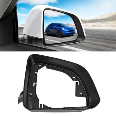Imagem de TOP-MAX Moldura de espelho lateral do motorista modelo Y, carcaça da capa do espelho do lado esquerdo, capa de moldura de espelho retrovisor de asa de porta para acessórios Tesla Model Y 2018-2023