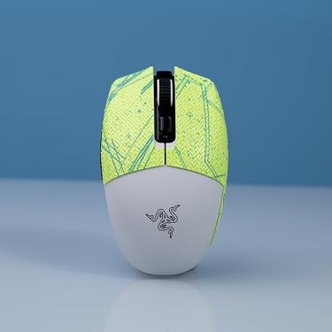 Imagem de Hokeyio Fita de aderência para Razer Orochi V2 - antiderrapante, controle aprimorado, suga suor, couro macio, melhora a aderência de jogos FPS [pré-corte] Tinta verde de 0,5 mm