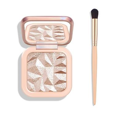Imagem de KYDA Kit de paleta de iluminadores faciais, paleta de contorno com brilho brilhante natural nude brilhante contorno iluminador de maquiagem paleta corretivo com pincel, da Ownest Beauty-Dawn, GLOW