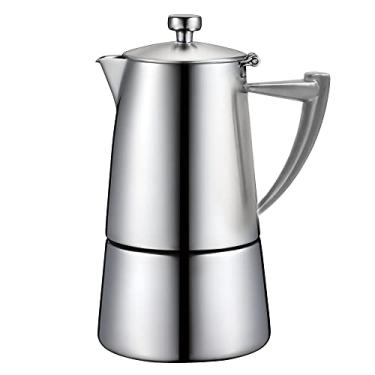 Imagem de Cuisinox Máquina de café expresso Roma Stovetop Moka, 6 xícaras, aço inoxidável