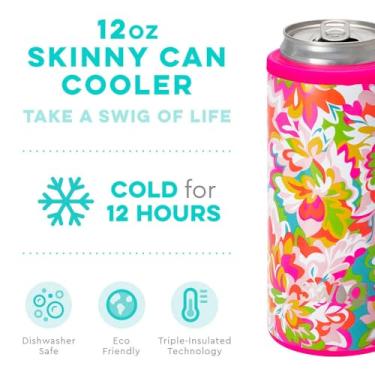 Imagem de Swig Slim Can Cooler, Insulated Skinny Can Holder, Stainless Steel Can Cooler for Tall Skinny Cans, Skinny Can Cooler Compatible with White Claw, Truly, High Noon, Michelob Ultra (Hawaiian Punch)