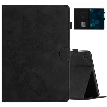 Imagem de Dteck Capa borboleta para tablet Samsung Galaxy Tab A9 Plus 2023 (SM-X210/X216) - Capa de couro leve com [hibernar automático/suporte/compartimentos para cartão], capa protetora fina e fofa de desenho
