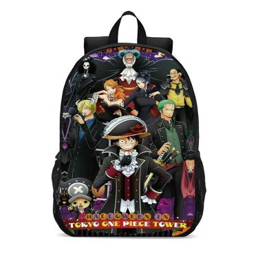 Imagem de Mochila Escolar Infanto Juvenil Anime One Piece Luffy e Amigos Aventura Novidades 0334-Unissex
