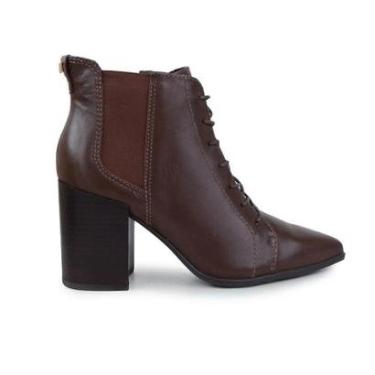 Imagem de Bota Feminina Bottero Cano Baixo Marrom Wood - 3603-Feminino